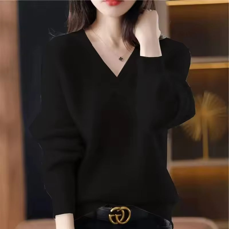 Soft Cashmere Blend V-Neck Sweater
