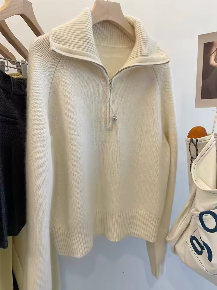 Premium Cashmere Blend Zip Knit